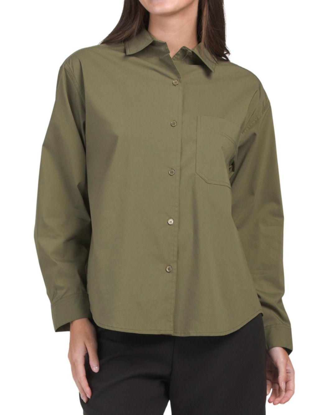 TRUTH Olive Green Button-Up Shirt